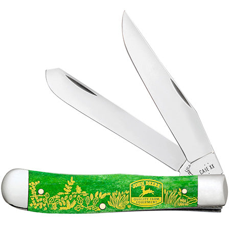 Case XX 15803 Trapper John Deere Bright Green Bone