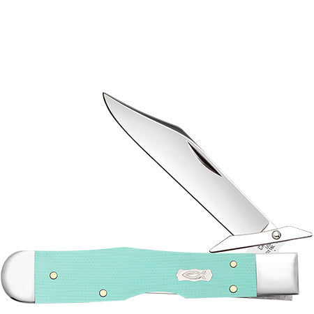 Case XX 18112 Smooth Cheetah Seafoam Green G-10