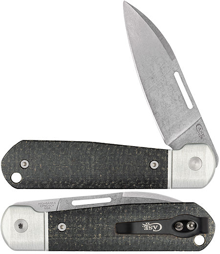 Case XX 42230 Highbanks Smooth Black Burlap Micarta