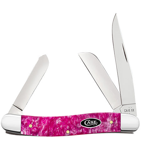 Case XX 16161 Medium Stockman Pink Crackle Kirinite