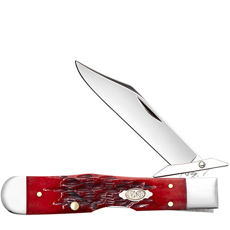 Case XX 31943 Cheetah Cub Dark Red Bone CS Peach Seed Jig