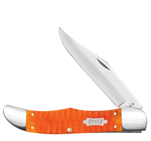 Case XX 38073 Folding Hunter Gator Jig Persimmon Orange Bone