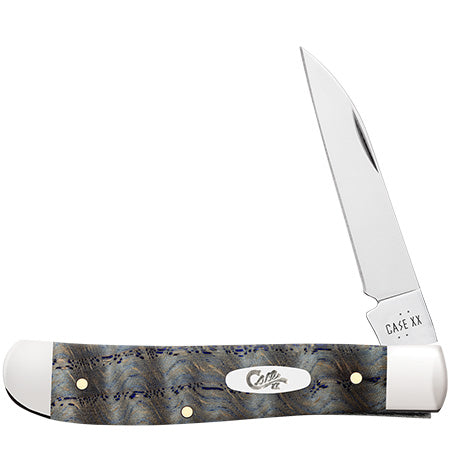 Case XX 47491 Mini Trapper Blue Curly Oak Wood