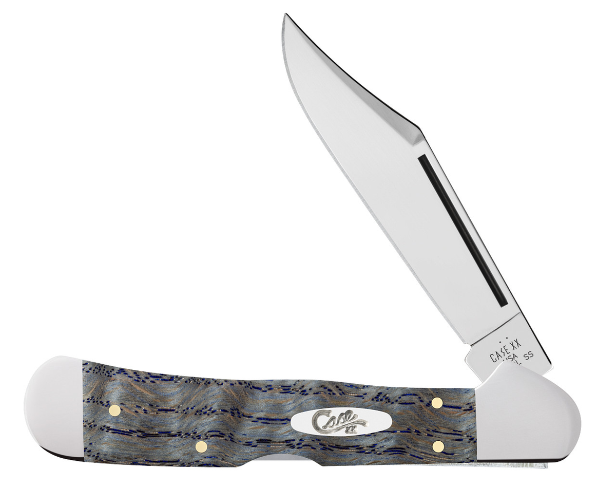 Case XX 47494 Copperlock Blue Curly Oak Wood