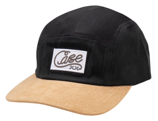 41191 Black & Tan Vintage 5-Panel Cotton Ball Cap