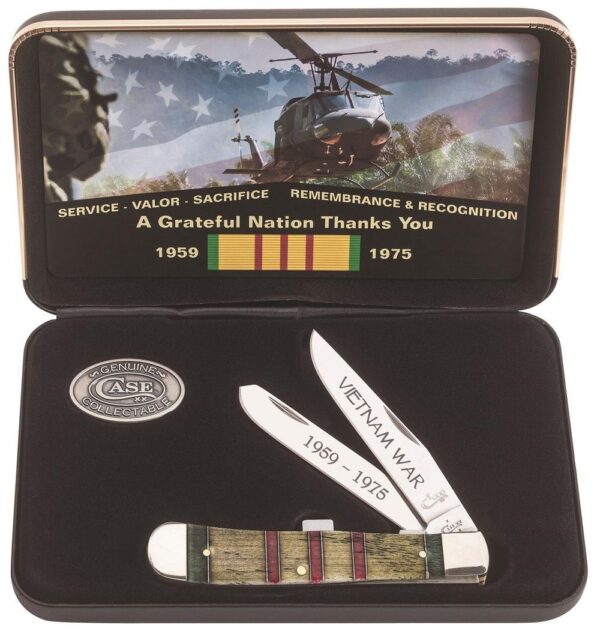 22040 Vietnam Veteran Ribbon Natural Bone Trapper