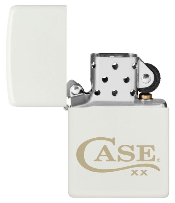 52256 Matte White & Bronze Zippo Windproof Lighter