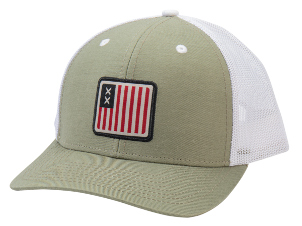 41193 Military Green Cotton White Mesh Trucker Hat