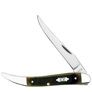 39235 Olive Green Bone Sawcut Jig Medium Texas Toothpick