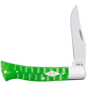 Case XX 11445 Axe Handle Bright Green Gator Jig Bone