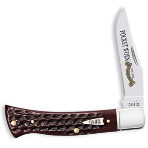 Case XX 55237 Axe Handle 30th Anniversary Pocket Worn Mahogany Bone