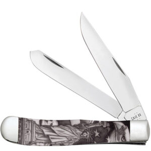 Case XX 10677 Trapper Statue of Liberty Black & White