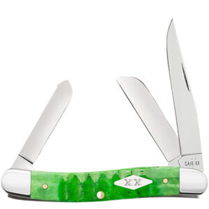 Case XX 11442 Medium Stockman Bright Green Gator Jig