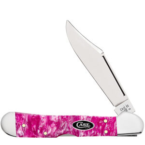 Case XX 16162 Pink Crackle Kirinite Smooth Mini Copperlock