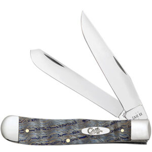Case XX 47490 Trapper Smooth Blue Curley Oak Wood