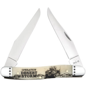 Case XX 58493 Muskrat War Series Smooth Natural Bone Desert Storm