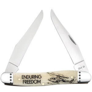 Case XX 58495 Muskrat War Series Smooth Natural Bone Enduring Freedom
