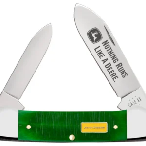 Case XX 15797 Canoe John Deere Sawcut Jig Green Bone