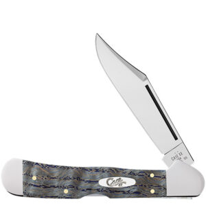 Case XX Copperlock Smooth Blue Curly Oak Wood