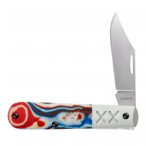 Case XX 53164 Barlow XR Crossroads Red, White & Blue Burl G-10