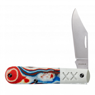 Case XX 53164 Barlow XR Crossroads Red, White & Blue Burl G-10