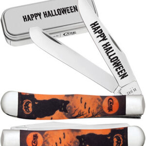 Case XX 13365 2026 HALLOWEEN CAT CASE COLOR INFUSION WHITE TRAPPER W/TIN (4254 SS)