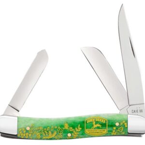Case XX 15801 Medium Stockman Bright Green Bone John Deere